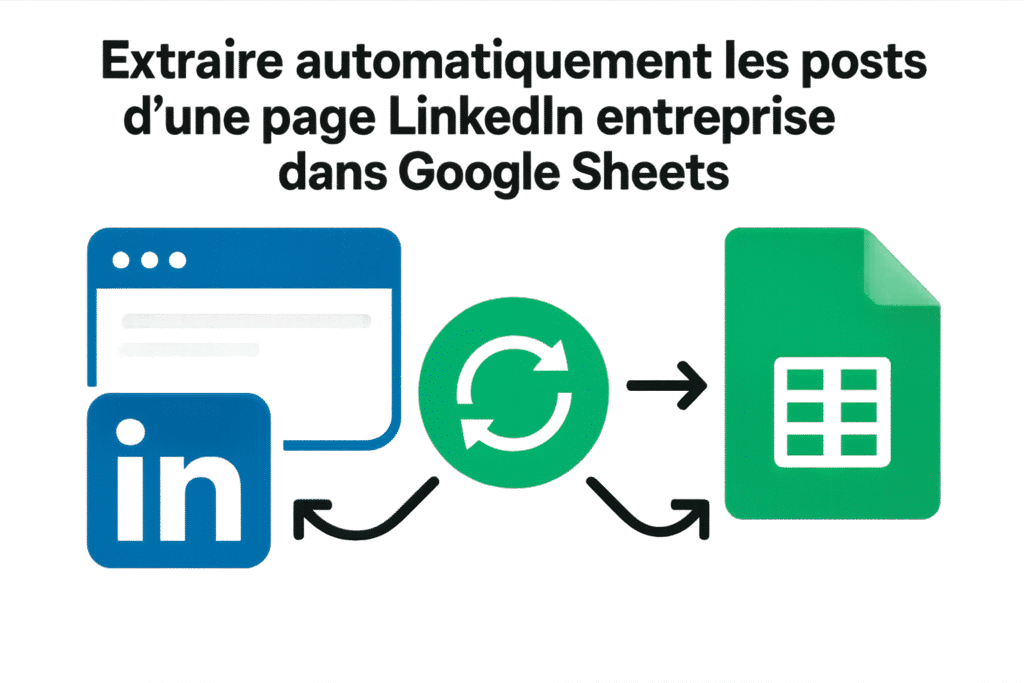 Extraire automatiquement les posts d’une page LinkedIn entreprise dans Google Sheets