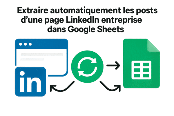 Extraire automatiquement les posts d’une page LinkedIn entreprise dans Google Sheets